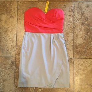 NWT Pink and grey wrap front dress